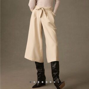 NWT Maeve by Anthropologie Sand wide leg culottes